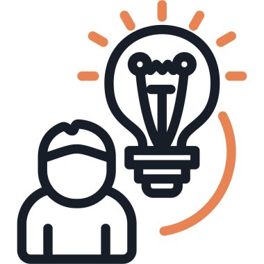 Ampul fikri taslak biçiminde yaratıcı simge