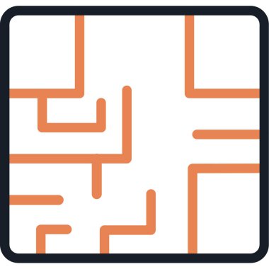 trend biçimi izole edilmiş arkaplanda labirent simgesi