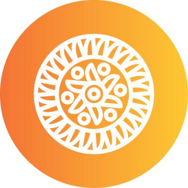 Eşsiz Güneş Vektörü Kabartma Simgesi