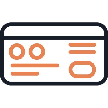 Kredi kartları. Web simgesi vektör illüstrasyonu