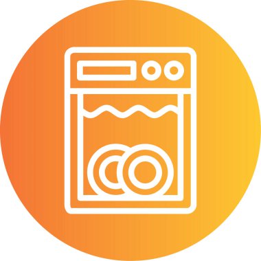 Benzersiz makine simgesi vektör çizimi