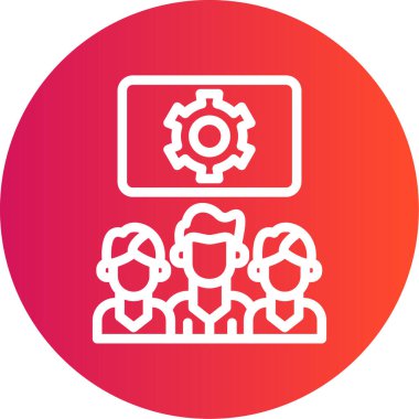 Takım çalışması modern simgesinin vektör çizimi