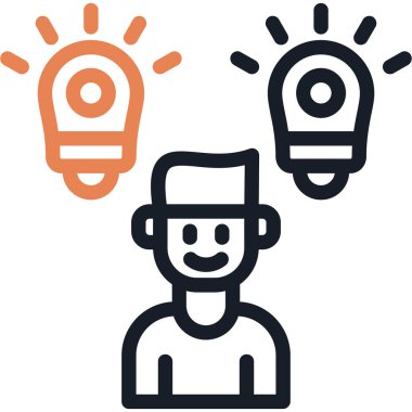 Ampul. Web simgesi basit illüstrasyon