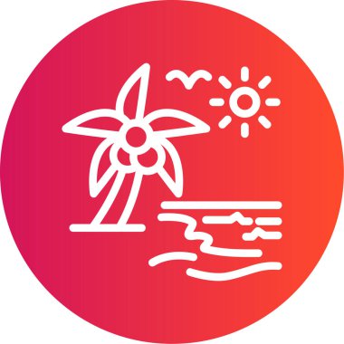 Bir çiçek simgesinin vektör illüstrasyonu