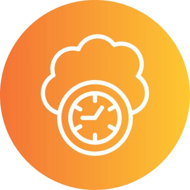 Benzersiz zaman vektör çizgisi simgesi