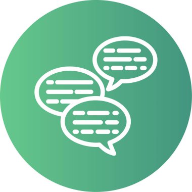 Sohbet simgesinin vektör illüstrasyonu