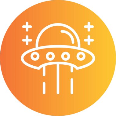 Uzaylı. Web simgesi basit illüstrasyon