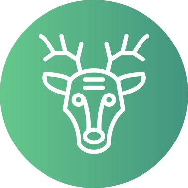 Geyik. Web simgesi basit illüstrasyon