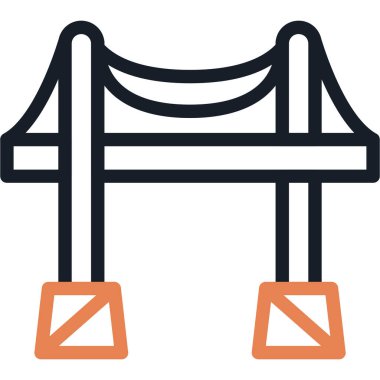 Köprü. Web simgesi basit illüstrasyon