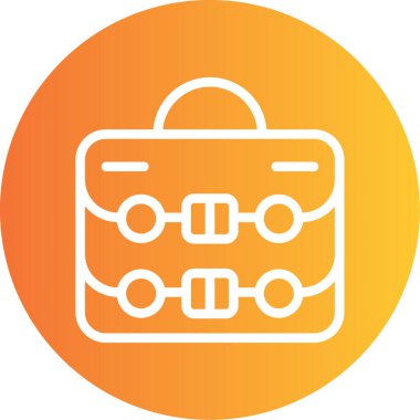 Çanta simgesinin vektör illüstrasyonu