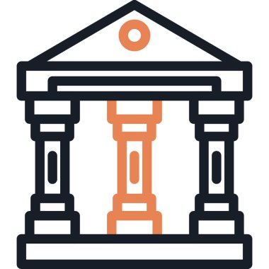 Bina. Web simgesi basit illüstrasyon