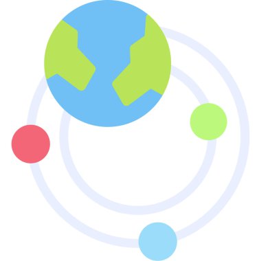 dünya küresi simgesi, vektör illüstrasyonu