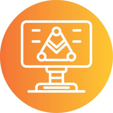 Bilgisayar. Web simgesi basit illüstrasyon