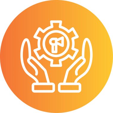 dişli simgesinin vektör illüstrasyonu