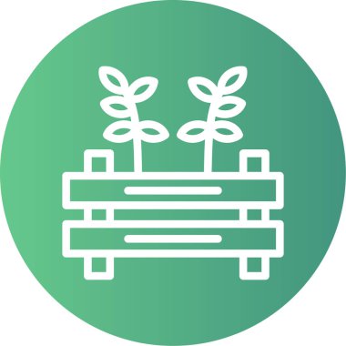 Bitki. Web simgesi basit illüstrasyon