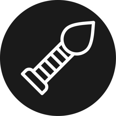 Dairedeki siyah simgenin vektör illüstrasyonu