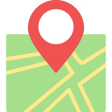 konum haritası simgesi düz biçimli