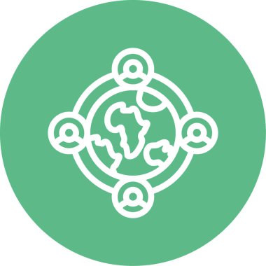 küresel ağ. Basit resimleme