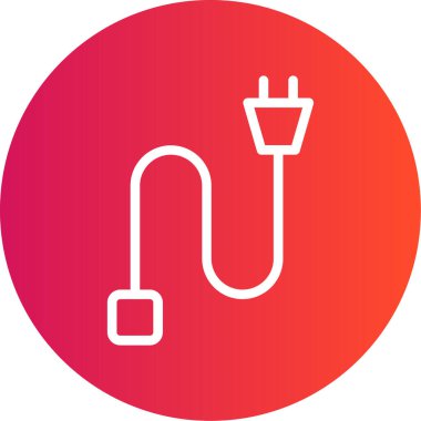 Elektrik kablosunun vektör illüstrasyon simgesi