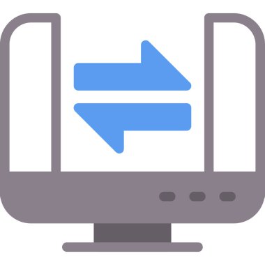 Bilgisayar monitörü. Web simgesi basit illüstrasyon