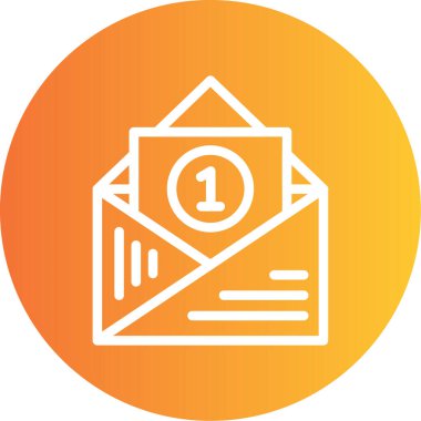 E-posta. Web simgesi basit illüstrasyon