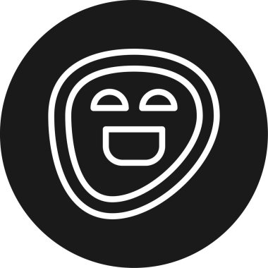 Gülümseyen bir maskenin vektör çizimi