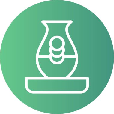 Benzersiz Petrol Varili Vektör Hattı Simgesi