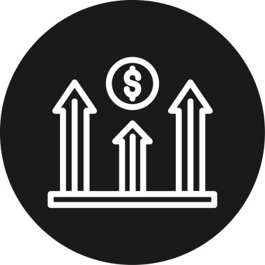 İş ve finans simgesinin vektör illüstrasyonu