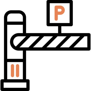 Park ediyor. Web simgesi basit illüstrasyon