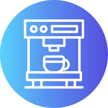 Kahve makinesi ikonu. Web için kahve makinesi vektör simgelerinin basit çizimi