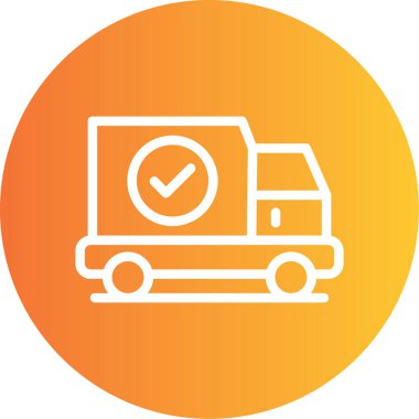 Teslimatın vektör illüstrasyon simgesi