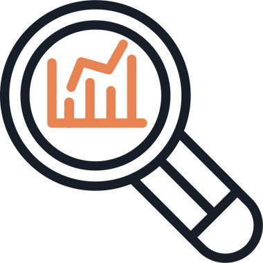 Doldurulmuş dış hat biçiminde analiz grafiği simgesi