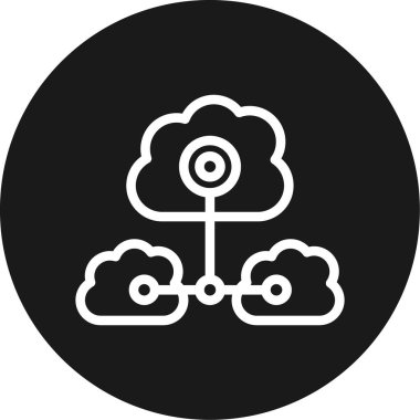 Bulut simgesi vektör illüstrasyonu