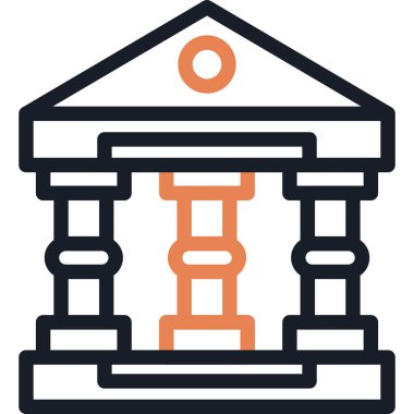 Bina inşaat simgesi - ana hatları biçiminde