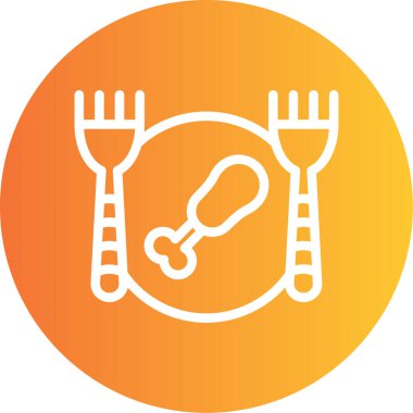 Gıda simgesinin vektör illüstrasyonu