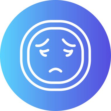 Üzgün surat. Web simgesi