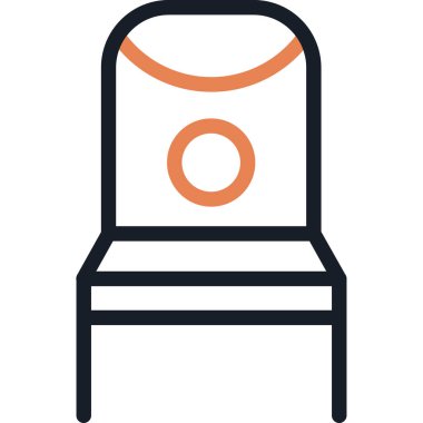 Sandalye. Web simgesi basit tasarım