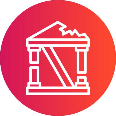 Banka simgesi, vektör illüstrasyonu