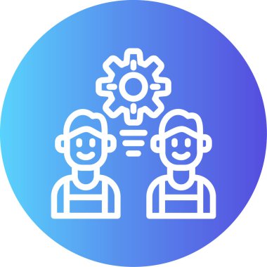 Bir grup insan simgesinin vektör çizimi