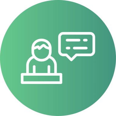 Bir sohbet simgesinin vektör illüstrasyonu