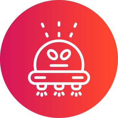 Şirin bir uzaylı simgesinin vektör çizimi