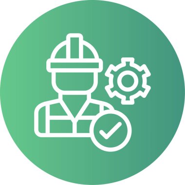 Mühendis. Web simgesi basit illüstrasyon