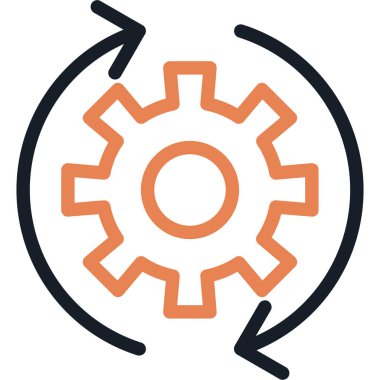 Cog simgesi vektör illüstrasyonu