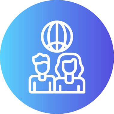 trend biçimi izole edilmiş arkaplanda topluluk simgesi