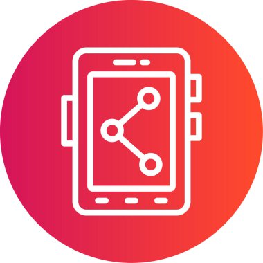 Cep telefonu. Web simgesi basit tasarım