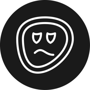 Üzücü. Web simgesi basit illüstrasyon