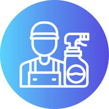 vector illustration of a man in a protective mask