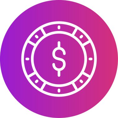 Dolar. Web simgesi basit illüstrasyon