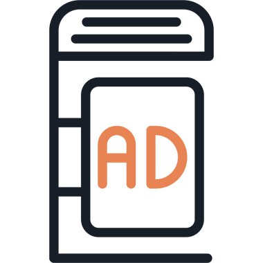 reklam reklam ikonu ana hatları biçiminde