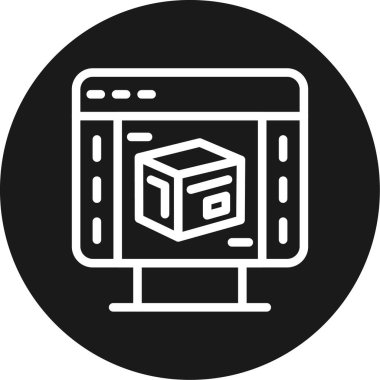 sunucu glifleri düz vektör simgesi